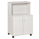 Mobile da Cucina Credenza con Ruote e Ripiano 60,4x40,3x97 cm in Legno Truciolare Bianco