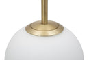 Lampada da Muro Glamy Doppia 15x21x55 cm in Ferro e Vetro Oro e Bianco