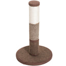 Tiragraffi a Colonna per Gatti con Pallina Marrone 30x30x46 cm 