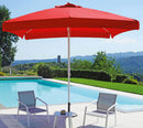 Ombrellone da Giardino in Alluminio 3x3 m Vorghini Tramontana Rosso