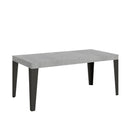  Tavolo Allungabile 200-460x90x77 cm Flame Cemento Telaio Antracite