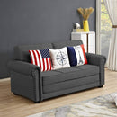 Divano Letto 180x85x92 cm in Tessuto Grigio