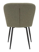 Set 2 Sedie Losanna 58x85x60,5 cm in Tessuto Verde/Nero