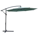 Ombrellone Lampara da Giardino Palo Laterale Ø300x245 cm in Acciaio e Poliestere Verde Kios      