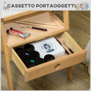 Cavalletto da Pittore 43,5x43x150-190 cm ad Altezza Regolabile con Cassetto in Legno di Faggio      