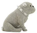 Decorazione Cane Sparky 17x11x14 cm in Resina Argento      