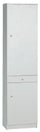 Armadio 2 Ante 1 Cassetto 46x183x34 cm Bianco Lisco