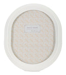 Cornice Ovally 25x2x30 cm in Resina e Vetro Bianco      
