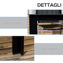Tavolo da Giardino Rettangolare 150x90 cm per 6 Persone con Piano in Vetro e Alluminio Nero      