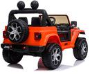 Macchina Elettrica per Bambini 12V 2 Posti con Licenza Jeep Wrangler Rubicon Arancione