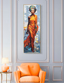 Dipinto su Tela con Cornice Daphne 52x4,5x152 cm in Metallo e Abete e Tela      