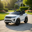 Macchina Elettrica per Bambini Licenza Land Rover Evoque 12V con Telecomando Bianco