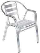 Sedia da Giardino in Alluminio con Braccioli Bauer Club Silver