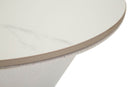 Tavolinetto White Double Ø44x63 cm in Ferro e Ceramica Bianco      