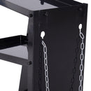 Carrello Porta Utensili Attrezzi a 3 Ripiani 4 Ruote Max 50kg Nero 71x70x39 cm 