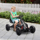 Go-Kart a Pedali per Bambini 100x58x58,5 cm con Sedile Regolabile in 4 Posizioni e Ruote in EVA Nero      