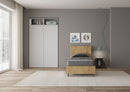 Letto Singolo Demas Testata Dritta  Quercia Varie Misure