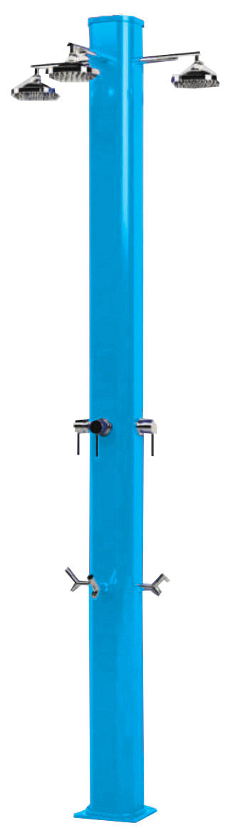 Doccia da Giardino a 3 Soffioni Miscelatore e Lavapiedi Arkema Big Jolly Light Blu acquista
