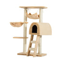 Albero Tiragraffi con Cuccia e Amaca Beige 55x30x100 cm 