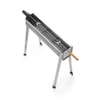 Barbecue per Arrosticini Ompagrill BBQ0080 a Legna o Carbone Uso a Terra o Caminetti Area di Cottura 78x14,5 cm Predisposto per Spiedo In Acciaio Inox