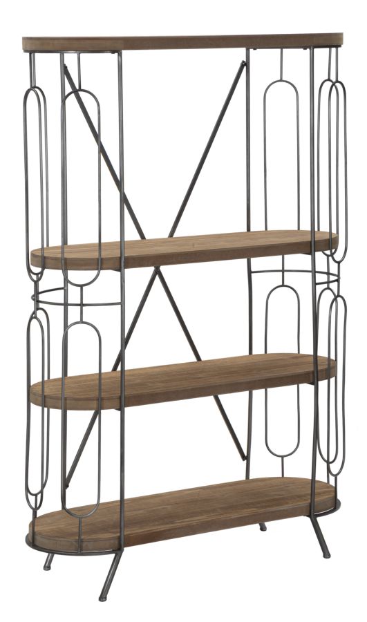 acquista Libreria New Mexico 100x38x150,5 cm in Ferro e MDF Marrone e Grigio