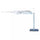 Ombrellone da Giardino Saturno Decentrato 3x3 m in Alluminio blu Telo Bianco