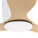 Ventilatore da Soffitto 3 Pale Ø112x25 cm 6 Velocità Legno Naturale e Bianco