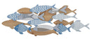 Pannello da Muro Fish Sea 91x3x33,5 cm in Ferro e MDF Multicolor      
