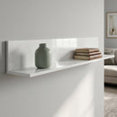 Mensola da Muro 127x12x18 cm Spessore 1,5 cm in Legno in Finitura Lucida Bianco      
