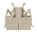 Fermalibri Stons 24x10x20,5 cm in Resina Crema      