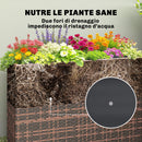 Letto per Orto Rialzato da Esterno 81x28x58 cm Fioriera Alta Capacità 45L con Fori di Drenaggio in Rattan Marrone      