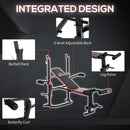 Panca Fitness per Addominali 128x155x112 cm in Acciaio Nero