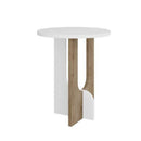 Tavolino da Soggiorno 40x40x47 cm in MDF Luna Bianco Rovere