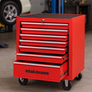 Carrello Portautensili 68x33x78 cm con 7 Cassetti per Utensili in Acciaio Rosso      