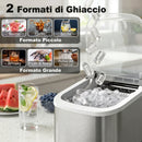 Macchina per Ghiaccio 28,3x22,6x29,9 cm Produzione 12kg in 24 Ore 9 Cubetti in 7-10 Minuti con Sistema Autopulente Argento      