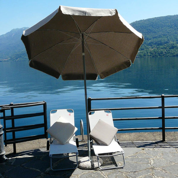 Ombrellone da Giardino Ø2 m Palo Ø33 mm in Acciaio Maffei Venezia Duplex Ecru/Tortora sconto