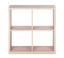 Libreria Quadrata con 4 Vani 77x33x77 cm Fumer Quadra-4B Rovere