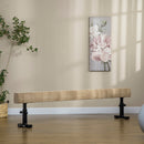 Trave Ginnastica Artistica 226x31x59 cm in Acciaio e Legno Marrone