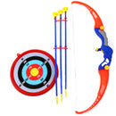 Set Arciere per Bambini con Arco 4 Frecce Bersaglio Muro e Tracolla Portafrecce      