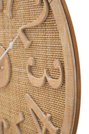 Orologio da Muro Boho Ø 60x4,5 cm in Rattan