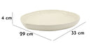 Svuotatasche Stons 33x4x29 cm in Resina Crema      