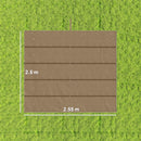 Telo per Pergola 250x255 cm con 10 Fori di Drenaggio in Poliestere Marrone Chiaro      