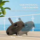 Base per Ombrellone da 21 kg Rotonda con Ruote e Freni in Resina Bronzo      