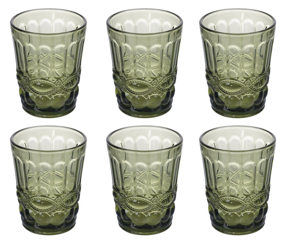 sconto Set 6 Bicchieri Acqua Nobilis in Vetro VdE Tivoli 1996 Verde scuro