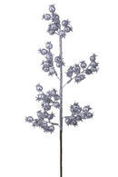 Set 12 Rami Rosa Selvatica H69 cm Silver
