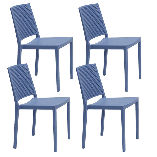 acquista Set 4 Sedie Impilabili 81x46x56 cm in Polipropilene e Fibra di Vetro Porto Carta di Zucchero