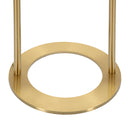 Lampada da Terra Glamy Arc Ø28x168 cm in Ferro e Vetro Oro e Bianco      