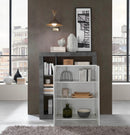 Credenza Mogol bianco lucido ossido 108x42x127H cm