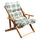 Poltrona 3 Posizioni Relax Miele con Cuscino 84x60x100 h cm in Cotone Verde