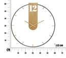 Orologio da Muro Oroy Ø60x4,5 cm in Ferro Oro e Nero